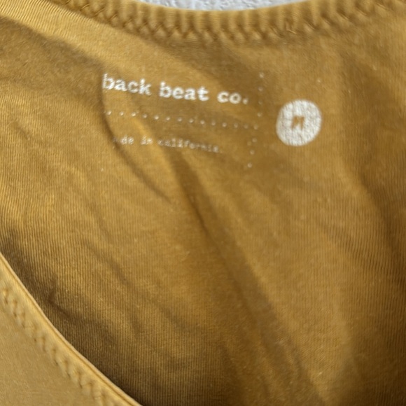 Back Beat Co. Golden Yellow Tank Top Medium - Picture 3 of 4